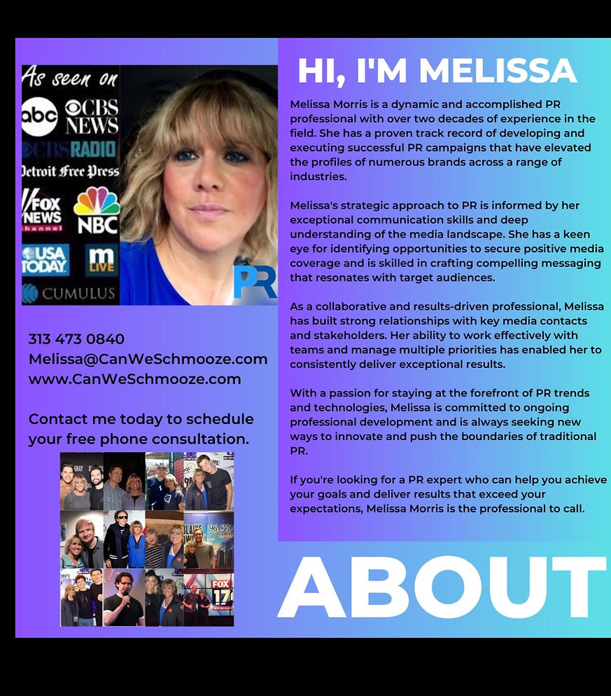 Melissa Morris, founder of Can We Schmooze PR + More